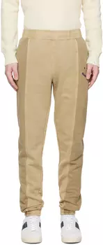 Бежевые домашние брюки с вышивкой PS by Paul Smith