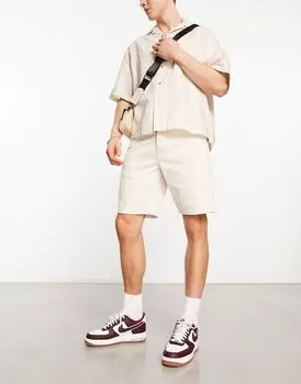 Бежевые джинсовые шорты свободного кроя Only & Sons