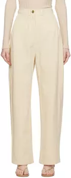 Бежевые джинсы-баллоны песочного цвета BEVZA