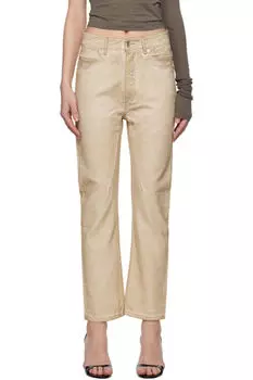 Бежевые джинсы Hollywood VDD Rick Owens DRKSHDW