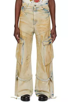 Бежевые джинсы карго EGONlab