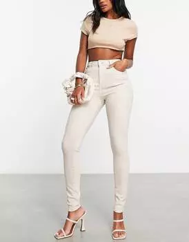 Бежевые джинсы скинни ASOS DESIGN Ultimate