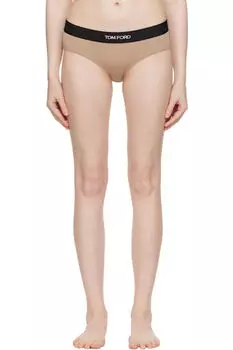 Бежевые фирменные трусы из модала TOM FORD