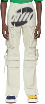 Бежевые хлопковые брюки карго We11done