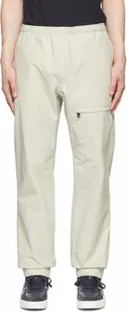 Бежевые хлопковые брюки Moncler