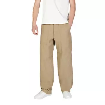 Бежевые хлопковые джинсы и брюки Jack & Jones