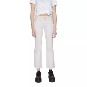 Бежевые хлопковые джинсы и брюки Vero Moda