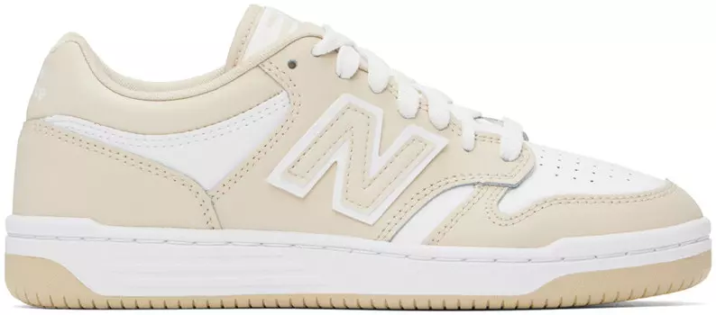 Бежевые и белые кроссовки 480 New Balance