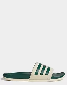 Бежевые и зеленые шлепанцы adidas Originals Adilette Comfort