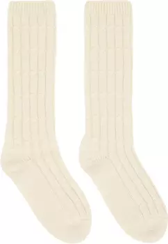 Бежевые кашемировые носки Valentino Garavani