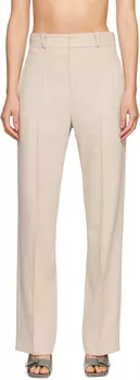 Бежевые классические широкие брюки Yuzefi