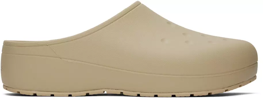 Бежевые классические тихие сабо Crocs