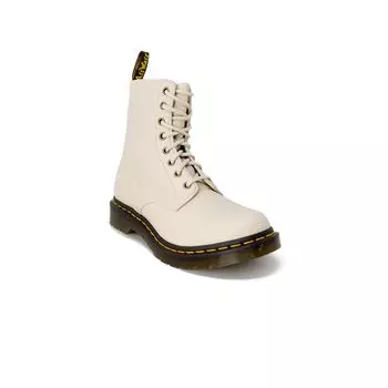 Бежевые кожаные ботинки Dr. Martens