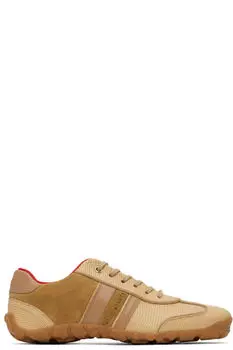 Бежевые кожаные кроссовки Wales Bonner