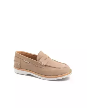 Бежевые кожаные мокасины для мальчика Pablosky