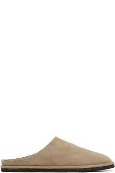 Бежевые кожаные мюли AURALEE