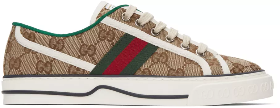 Бежевые кроссовки GG Supreme 'Gucci Tennis 1977'