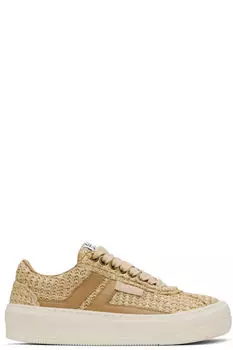 Бежевые кроссовки Lanvin Cash Raffia