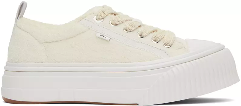 Бежевые кроссовки на платформе Ami 1980 AMI Alexandre Mattiussi