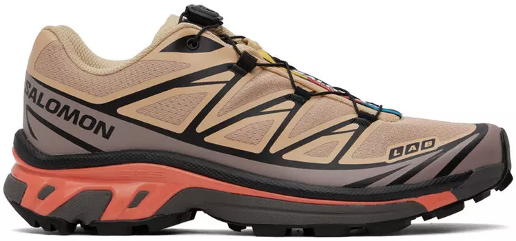 Бежевые кроссовки XT-6 Salomon, Hazelnut/Quail/Living coral