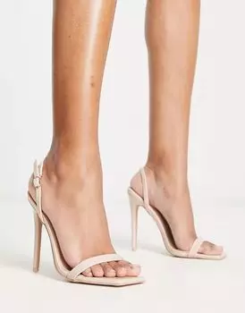 Бежевые лакированные сандалии RAID Meryn