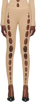 Бежевые леггинсы с вырезом Rui