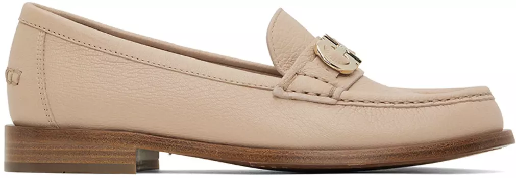 Бежевые лоферы Gancini Ferragamo
