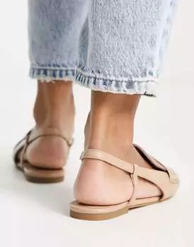 Бежевые лоферы с пяткой на пятке ASOS Manifest