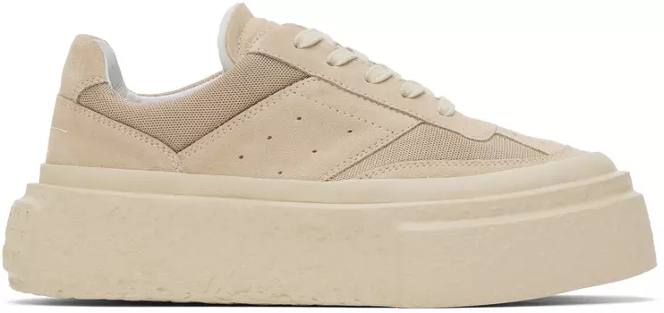 Бежевые массивные кроссовки Gambetta MM6 Maison Margiela, Semolina