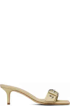 Бежевые мюли Ilvy с люверсами Grosgrain Aeyde