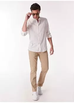 Бежевые мужские брюки 4BX012420002 Beymen Business, бежевый