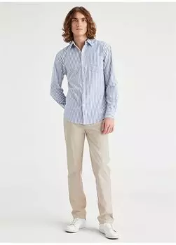 Бежевые мужские брюки Slim Leg с нормальной талией 79488-0199 Dockers, бежевый