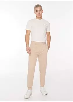Бежевые мужские спортивные брюки узкого кроя с эластичной резинкой на талии UMA23155PA John Richmond, бежевый