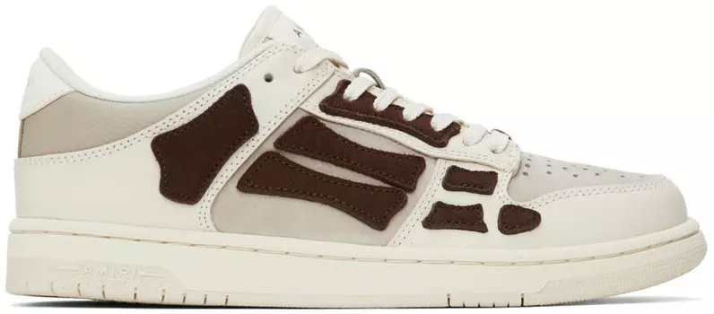 Бежевые низкие кроссовки с эффектом коричневого цвета Amiri