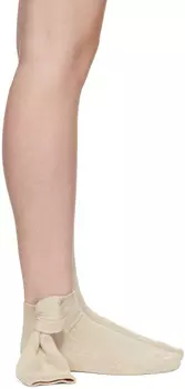 Бежевые носки Le Papier 'Les Chaussettes Noeud' Jacquemus