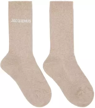 Бежевые носки Le Raphia Les Chaussettes Jacquemus Light