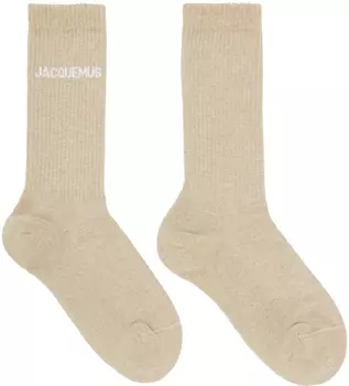 Бежевые носки 'Les Chaussettes Jacquemus'