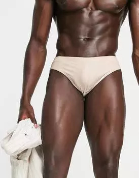 Бежевые плавки ASOS DESIGN