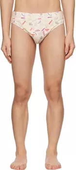 Бежевые плавки Le Raphia 'Le Slip De Bain' Jacquemus