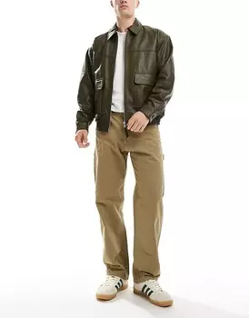 Бежевые плотные брюки свободного кроя Jack & Jones
