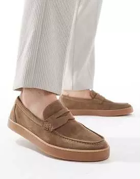 Бежевые повседневные кожаные лоферы ALDO Alfie