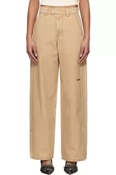 Бежевые рабочие брюки We11done