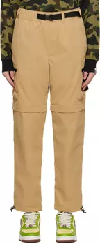 Бежевые съемные брюки BAPE