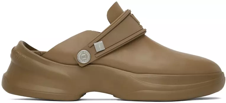 Бежевые сабо с тиснением Wooyoungmi