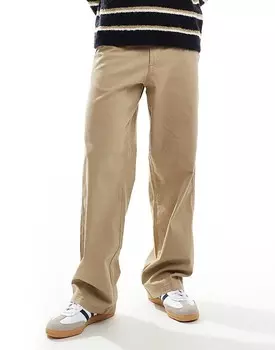 Бежевые широкие брюки чинос ADPT