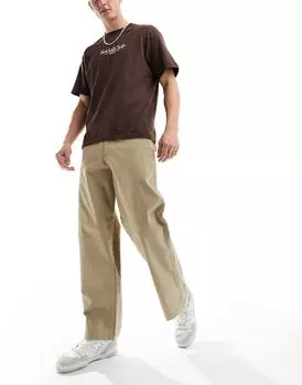 Бежевые широкие брюки чинос Jack & Jones Bill