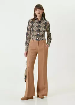 Бежевые широкие брюки Etro