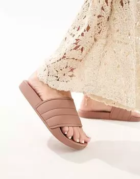 Бежевые шлепанцы для бассейна ASOS DESIGN Final