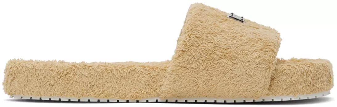 Бежевые шлепанцы Dolce & Gabbana