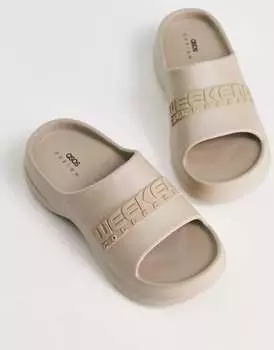 Бежевые шлепанцы на платформе Weekend Collective ASOS